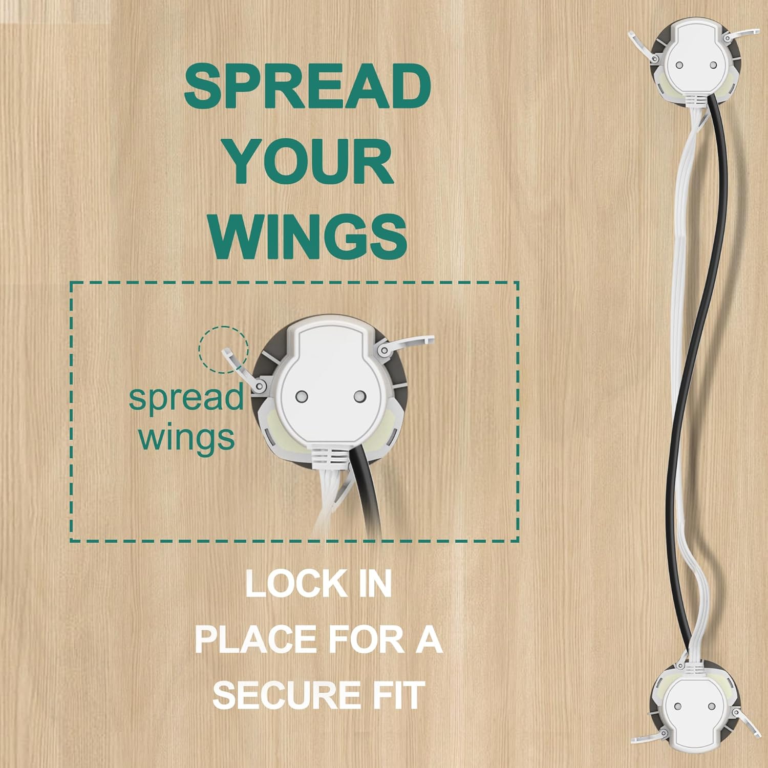 in-Wall Cable Management kit, Cord Hiding for Wall, Hide TV Wires When Mounting A TV, Includes Power & Low Voltage Cable Management, Includes Hole Saw Drill Attachment for Easy Install