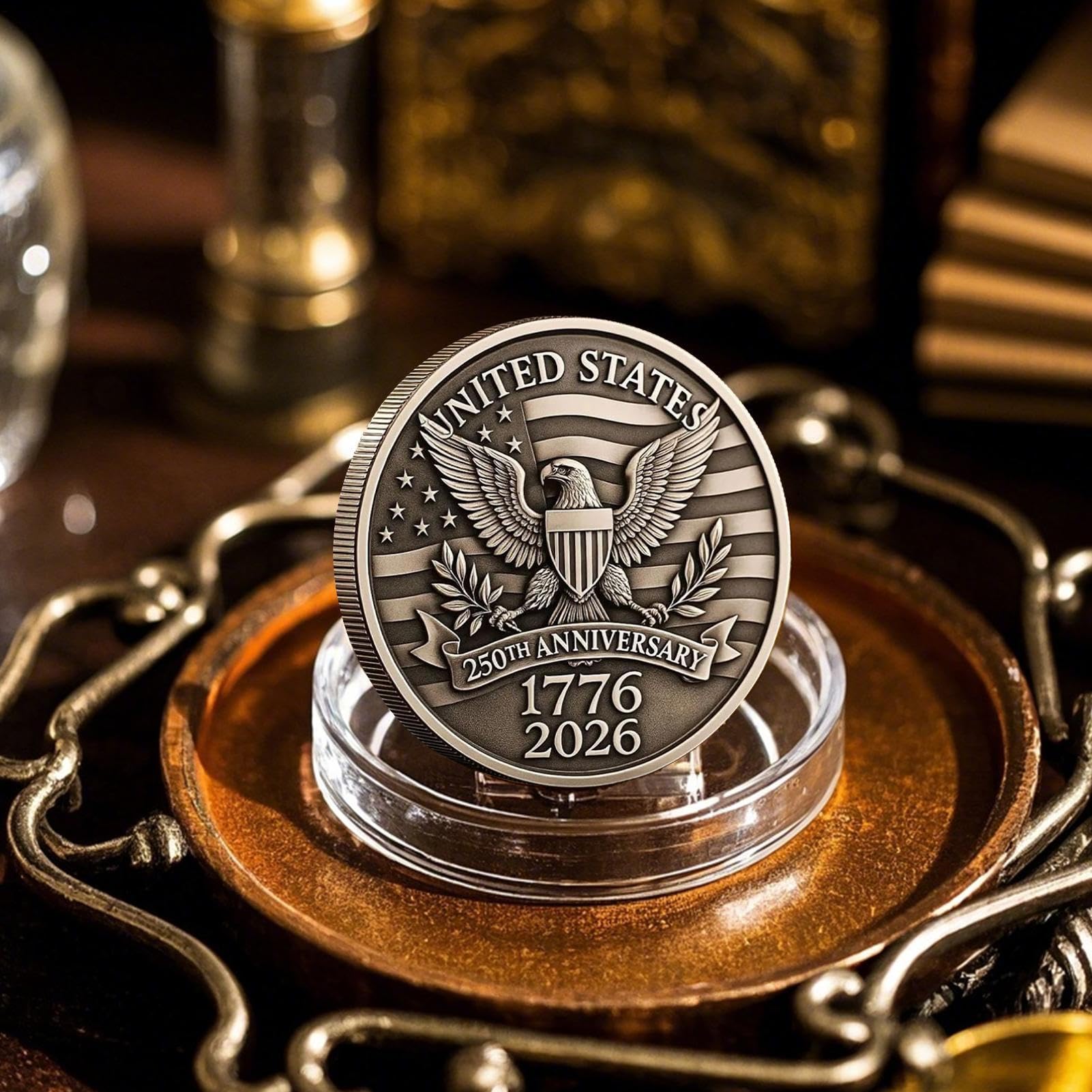 Challenge Coin - Coin commémoratif à Collectionner, Prix vétéran Artistique | Pièce de Monnaie Militaire Historique pour Les Amateurs, Cadeaux de, Souvenirs d'anniversaire, Hommage commémorati