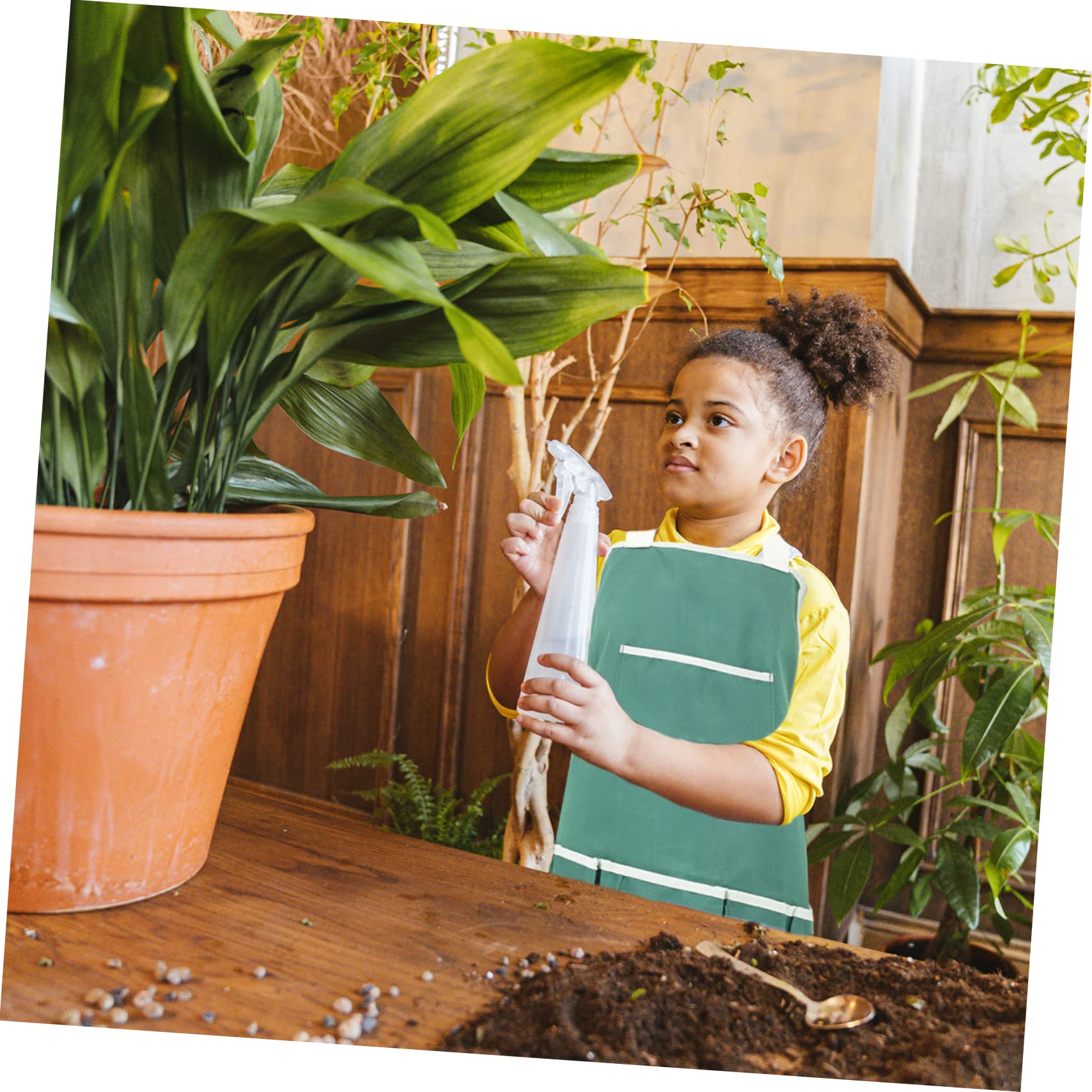 Cabilock Garden Tool Apron for Boys and Girls Canvas Material Strong Multi-pocket Boys and Girls Apron Set