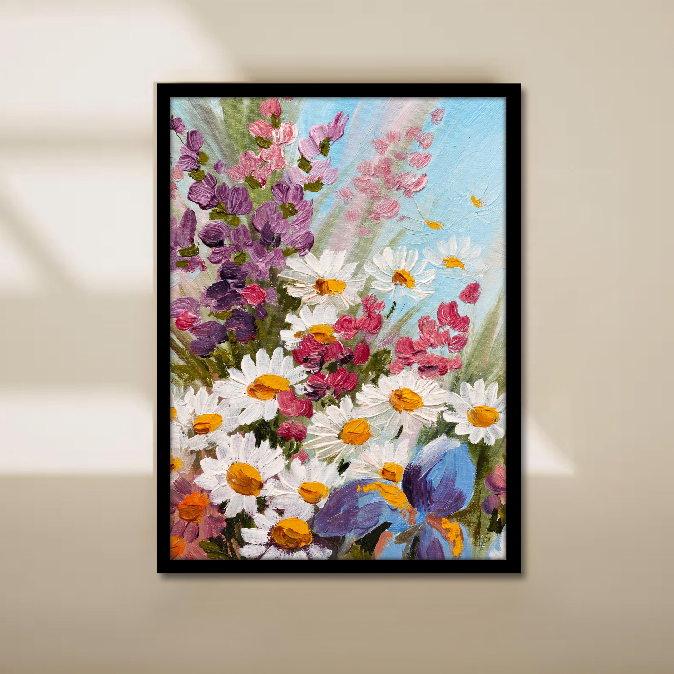 Textured Floral Canvas Art - Nature Wall Decor -20