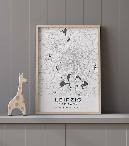 Miniatura 9 de Mapa de Leipzig, Alemania, Light 2 (24x36)