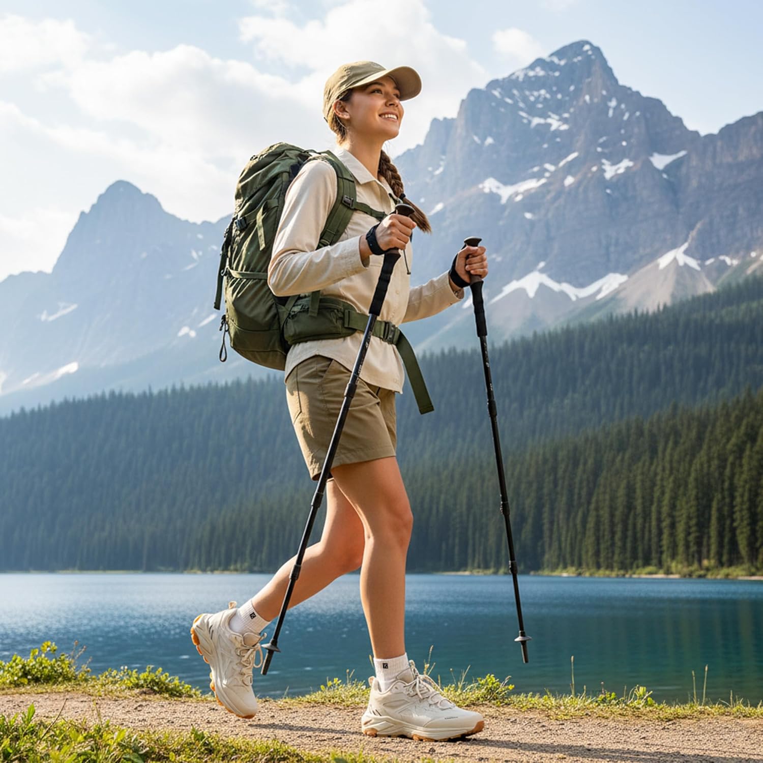 CC-Los Women's Waterproof Hiking Shoes Supportive Cushion Sole Stable Outdoor Walking Shoes All-Day Comfort Size 5.5-10.5 - Image 2