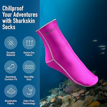 Sharkskin Chillproof Socks, Pink, X-Small