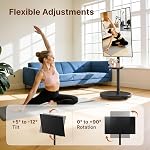 Roulement TV Support pour les téléviseurs 32-65", 88 lbs, noir , portrait ou paysage mobile TV chariot, boîte de rangement réglable, étagère, hauteur et inclinaison, VESA jusqu'à 400x400