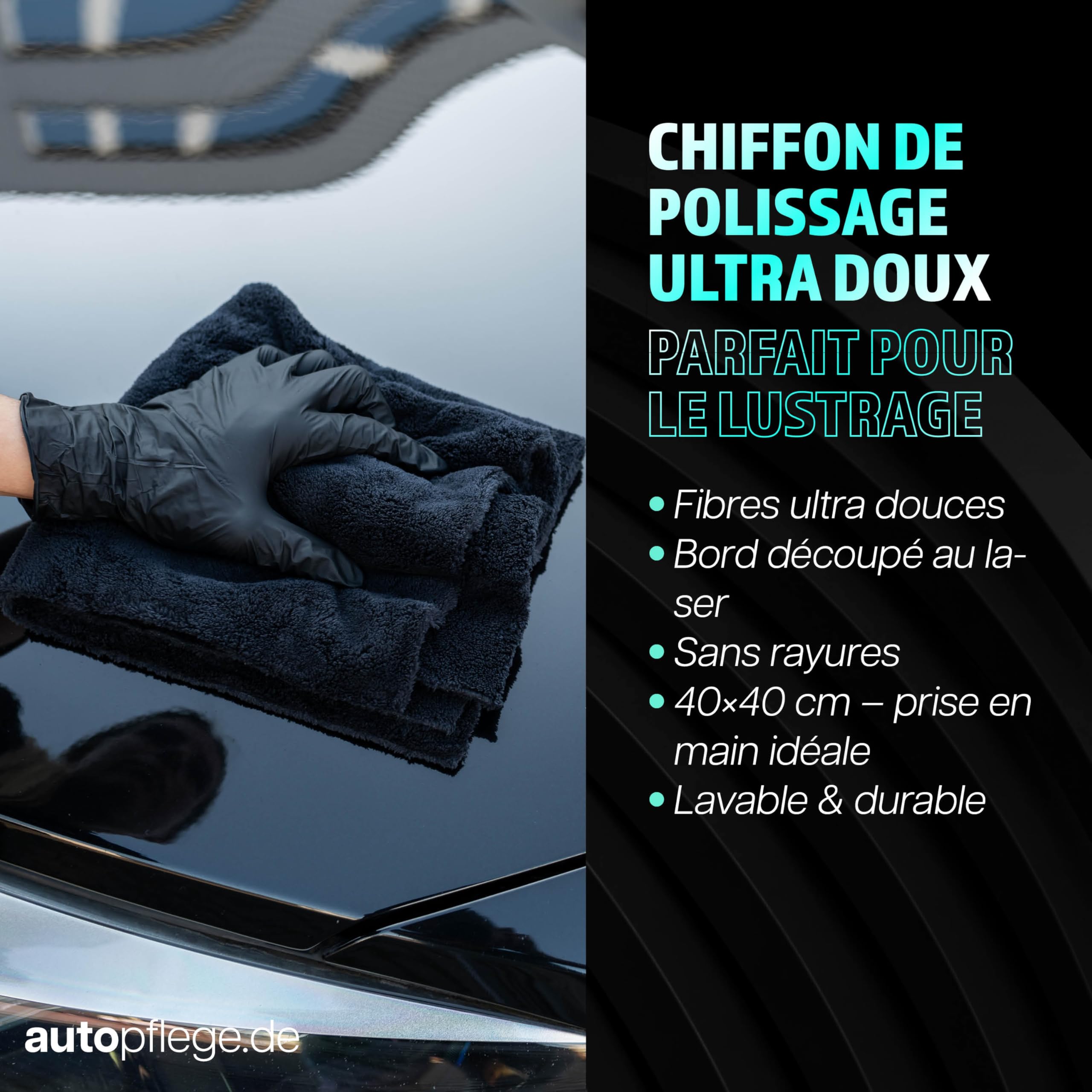 Sonax Polish & Wax Color Kit de polissage pour voiture Noir 250 ml + éponge de polissage + chiffon de polissage | Pâte de polissage pour peintures métalliques foncées pour enlever les petites rayures