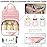Diaper Bag Backpack Tote for Women Large Capacity, Baby Bag with Insulated Pockets Multifunctional Diaper Bags For Baby Girl Boy Waterproof Baby Bags For Boys Girls Maternity Bag Baby Pink