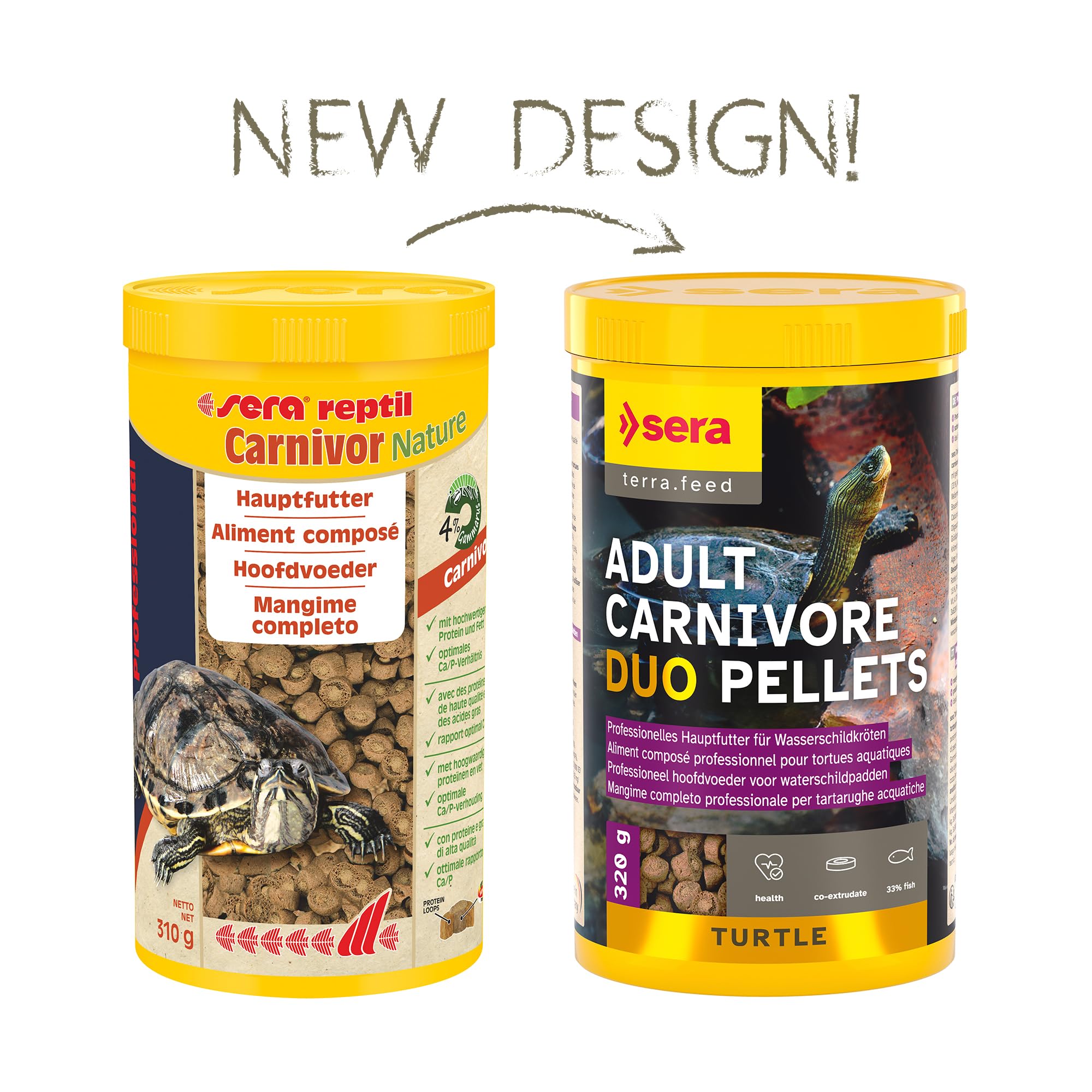 Sera Reptil Professional Carnivor Nature 3,8 l Schildkrötenfutter für Wasserschildkröten Reich an Proteinen & Omega-Fettsäuren