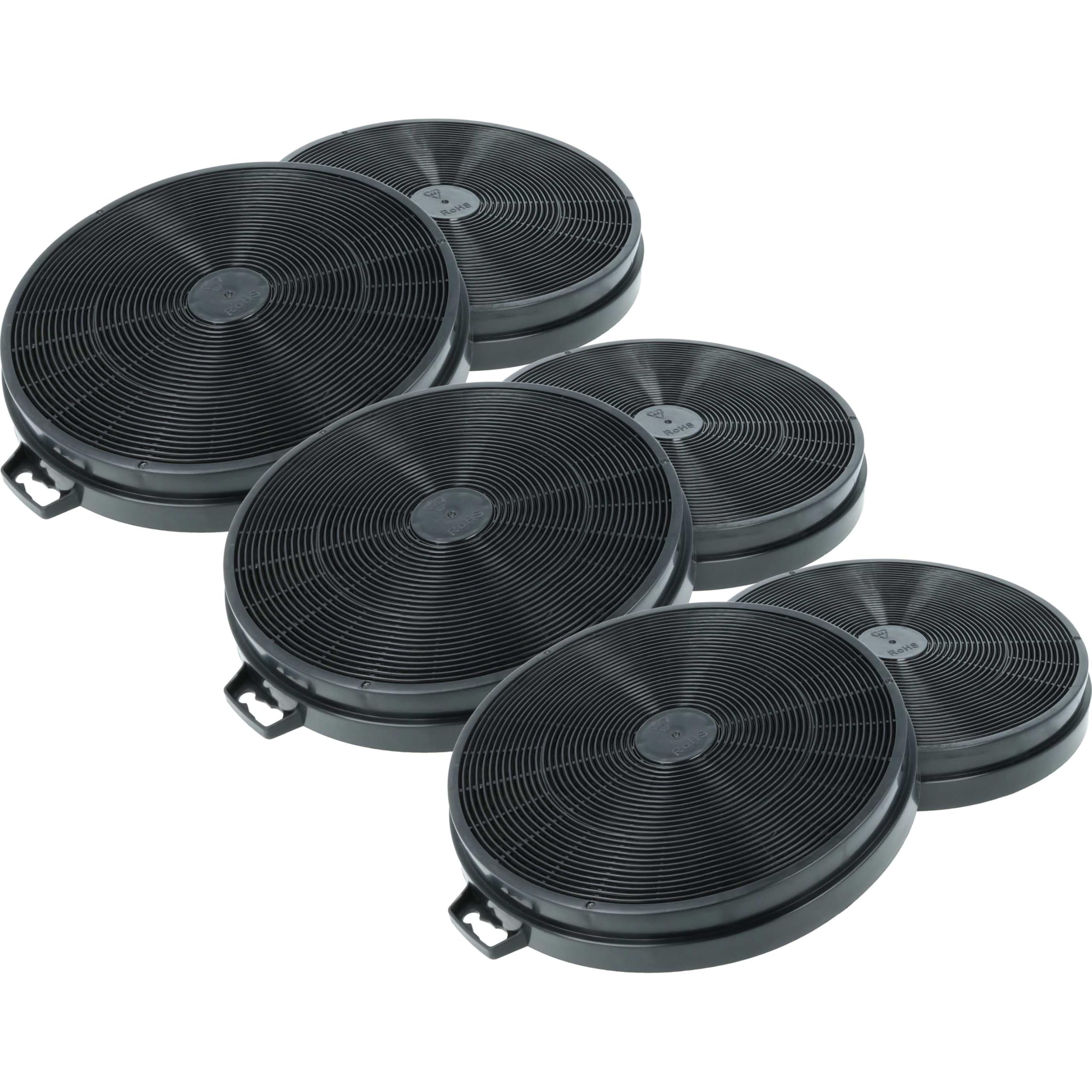 vhbw 6x Aktivkohlefilter Ersatz für Drehflex AK01 für Dunstabzugshaube