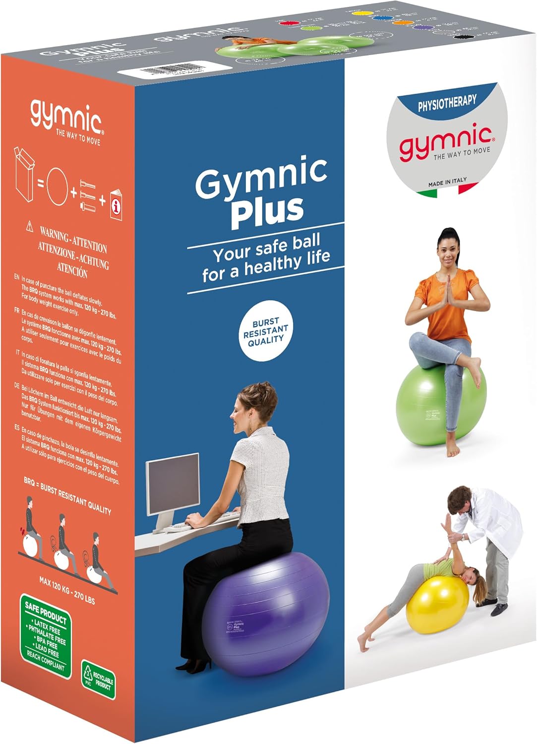 Gymnic Plus Burst-Resistant Exercise Ball
