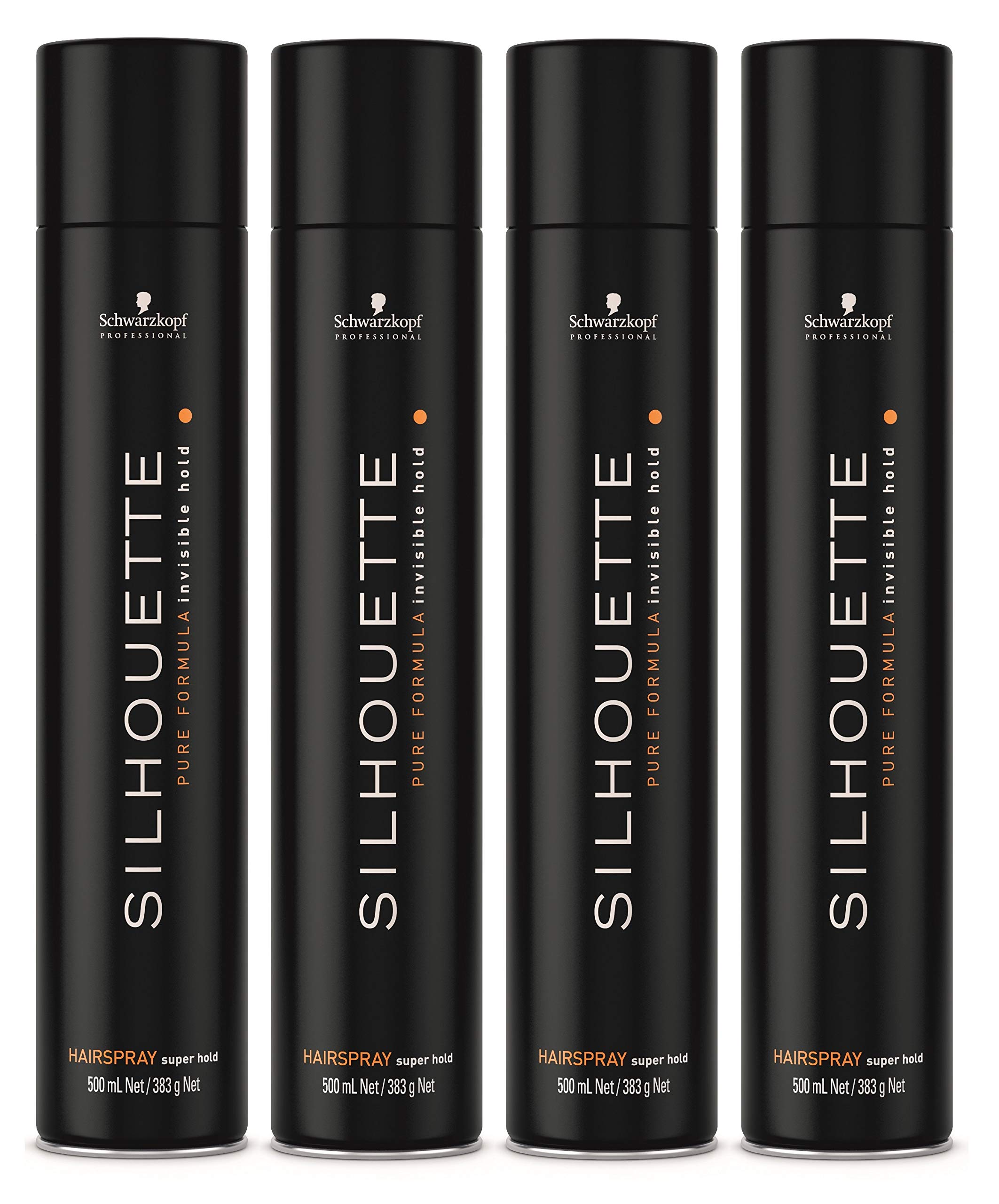 Spray para el cabello Super Hold Black Silhouette Styling Schwarzkopf (4 unidades, 500 ml)