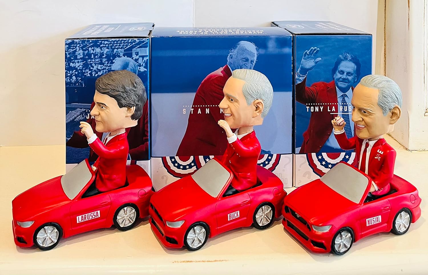 Stan Musial Tony Larussa Jack Buck 2022 Bobblehead Set