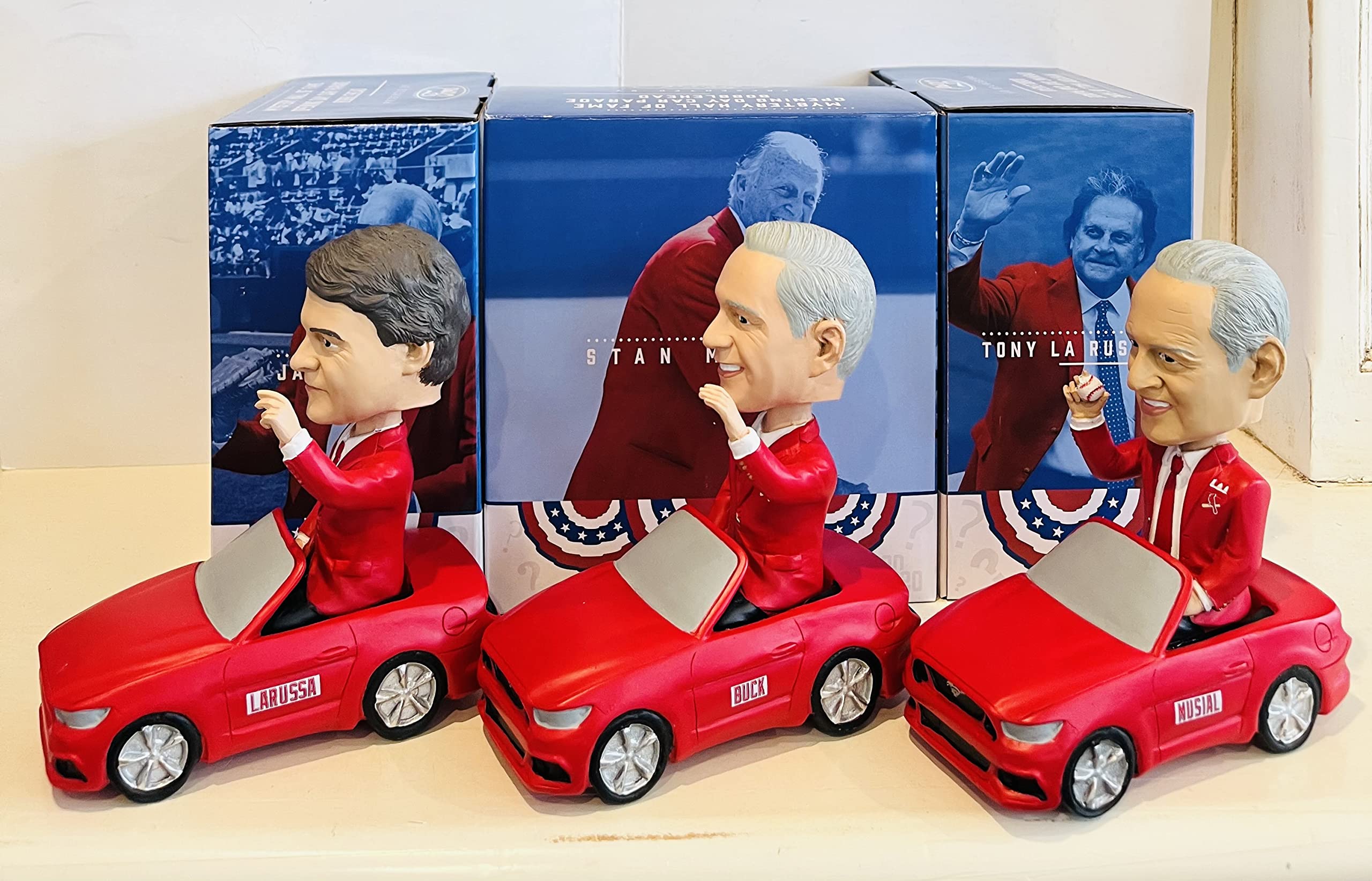 Stan Musial Tony Larussa Jack Buck 2022 Bobblehead Set