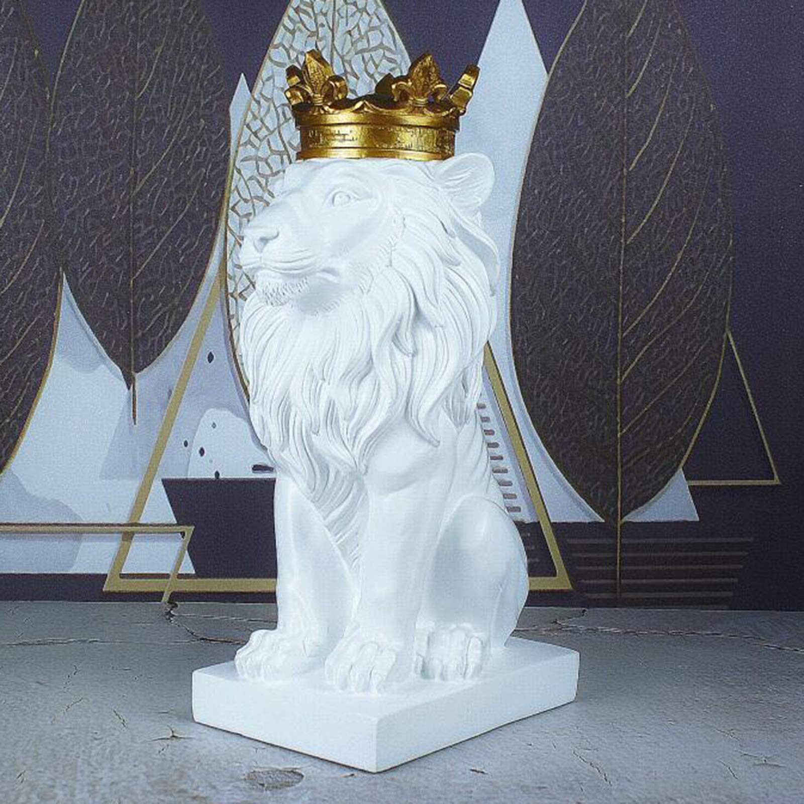 Figura abstracta nórdica de animales salvajes de resina, estatuas de león, esculturas para decoración, modelo de león, manualidades, adornos, decoración del hogar, regalos para hombre
