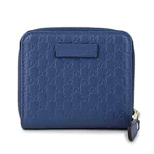 GUCCI 青 レザー 二つ折り財布 GUCCI 並行輸入 グッチ 2つ折り財布 ブルー 青 449395 BMJ1G
