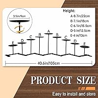 Vista 3 de Candelabro para Chimenea Portavelas: 9 Candelabros de Chimenea Portavelas de Hierro Negro para Velas de Pilar