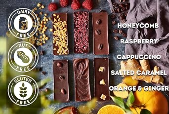 Cocoa Libre Variety Pack - 5 Unique Flavors of Vegan, Dairy-Free, Nut-Free, Gluten-Free Mini Chocolate Bars, 200g