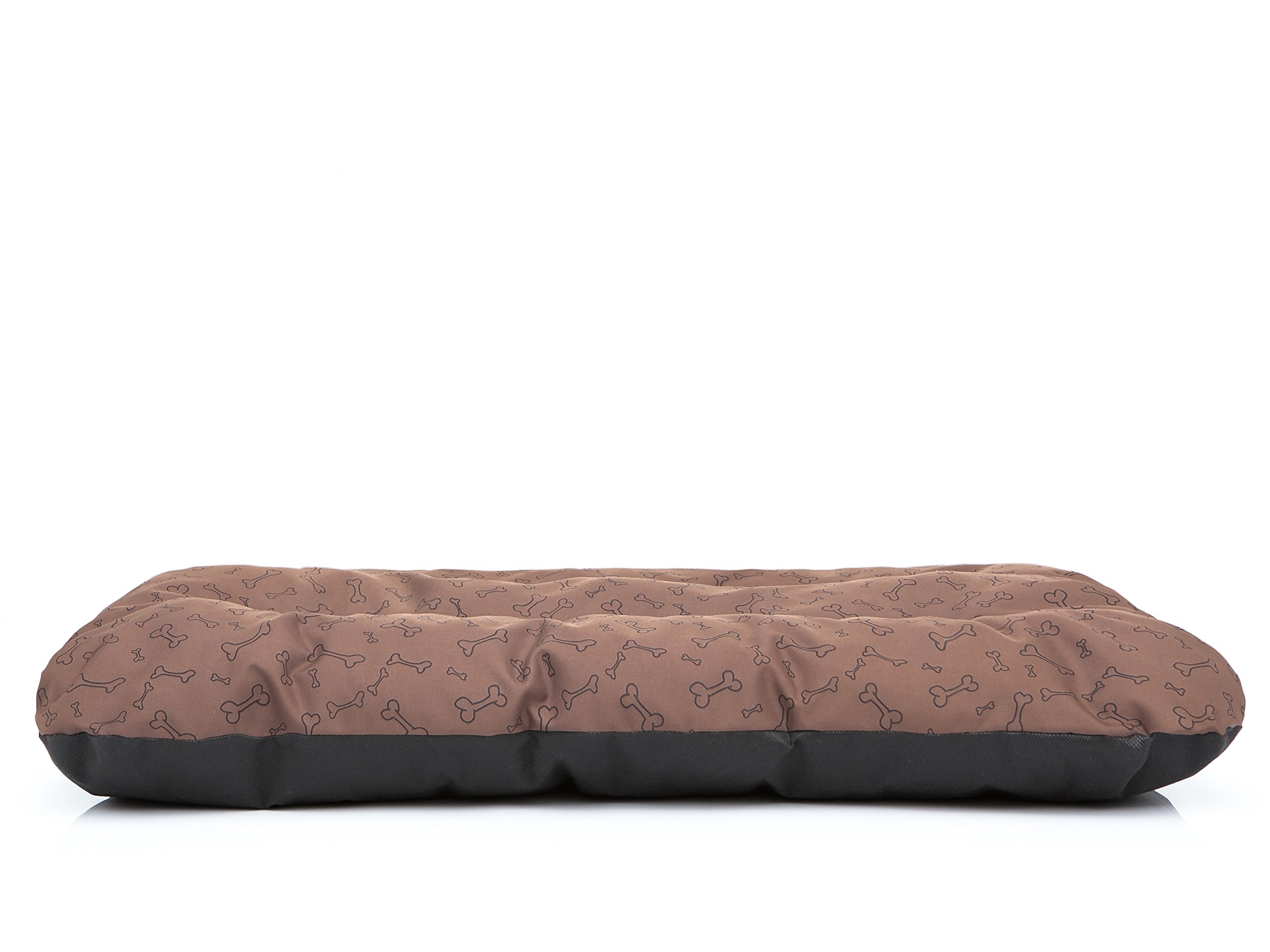 PillowPrim Colchón para perros, sofá para perros, cojín para perros, colchón para perros, cama para mascotas, cama suave, cojín R2-100 x 70 cm, color marrón claro en los huesos
