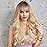 HAIRCUBE Ombre Blonde Wigs with Bangs Synthetic Women\'s Wig Long Wavy Layered Heat-Resistant Wig for Daily Use Natural and comfortable