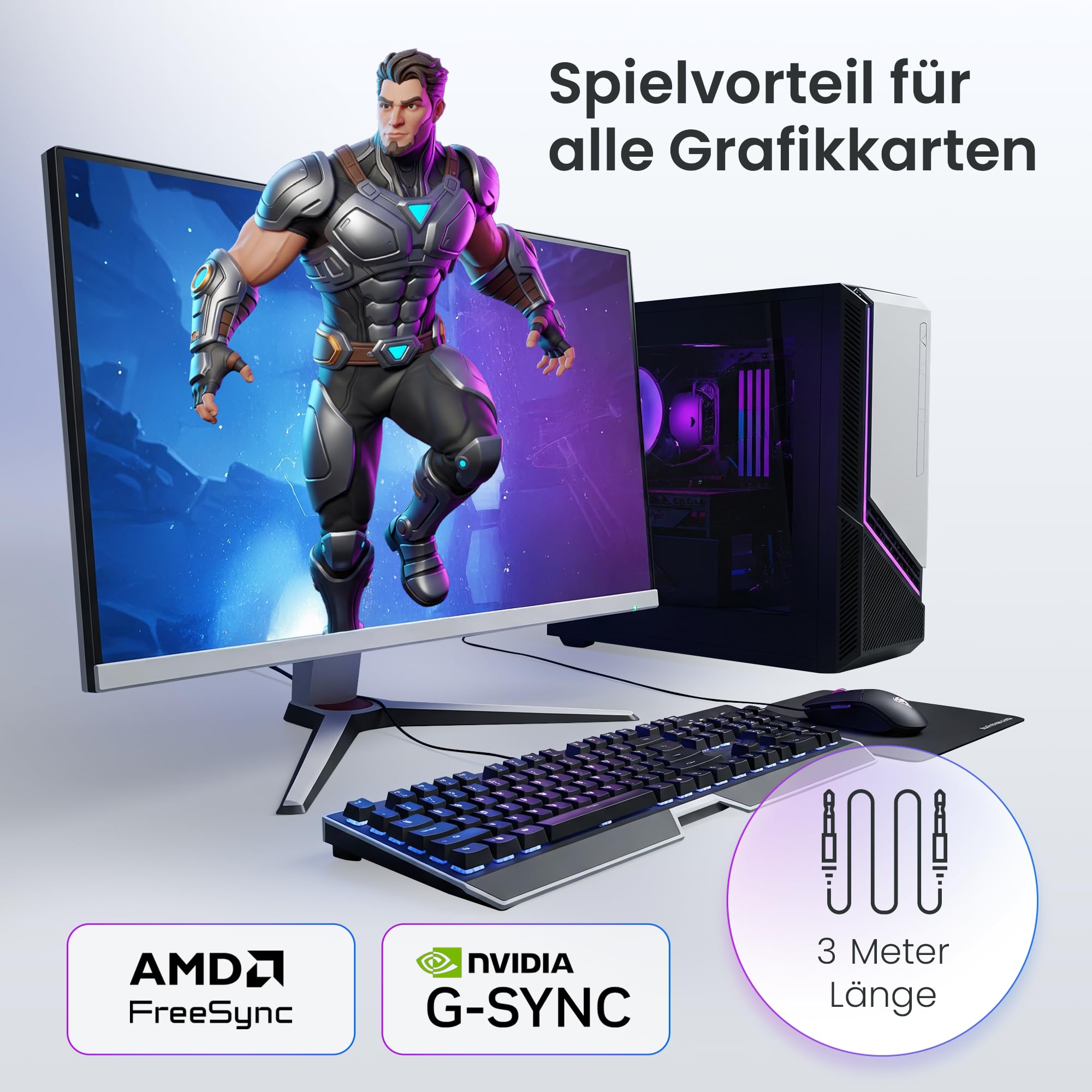 audio pirates DisplayPort 2.1 kabel (16 K UHD / 54 Gbps) – licencjonowany przez VESA, kabel do monitora, kabel DisplayPort 2.1, kabel DP z taśmą na rzep i pozłacanymi stykami