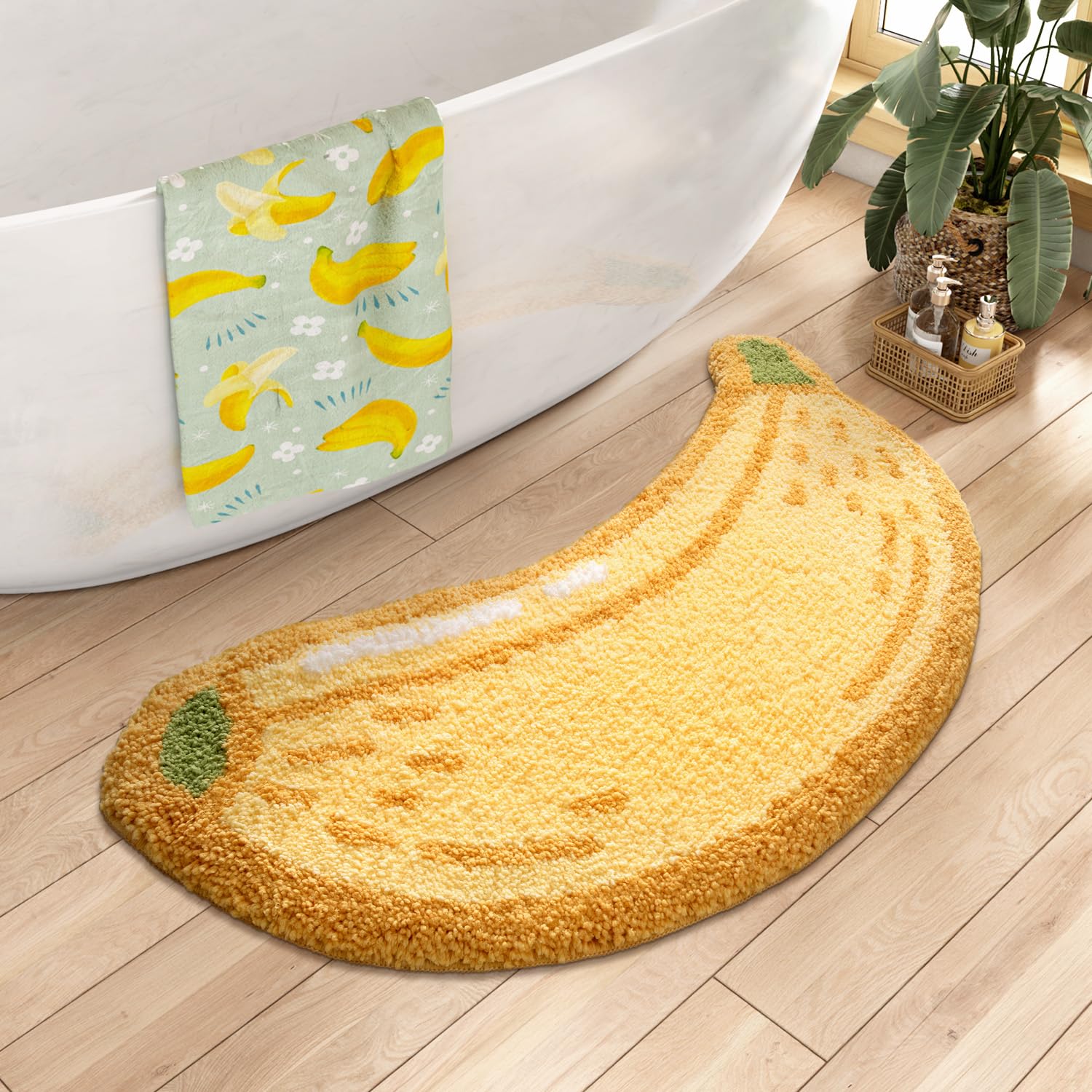 DEXI Cute Bath Rugs, Bathroom Runner Rug, Funny Fruit Bathmat ...