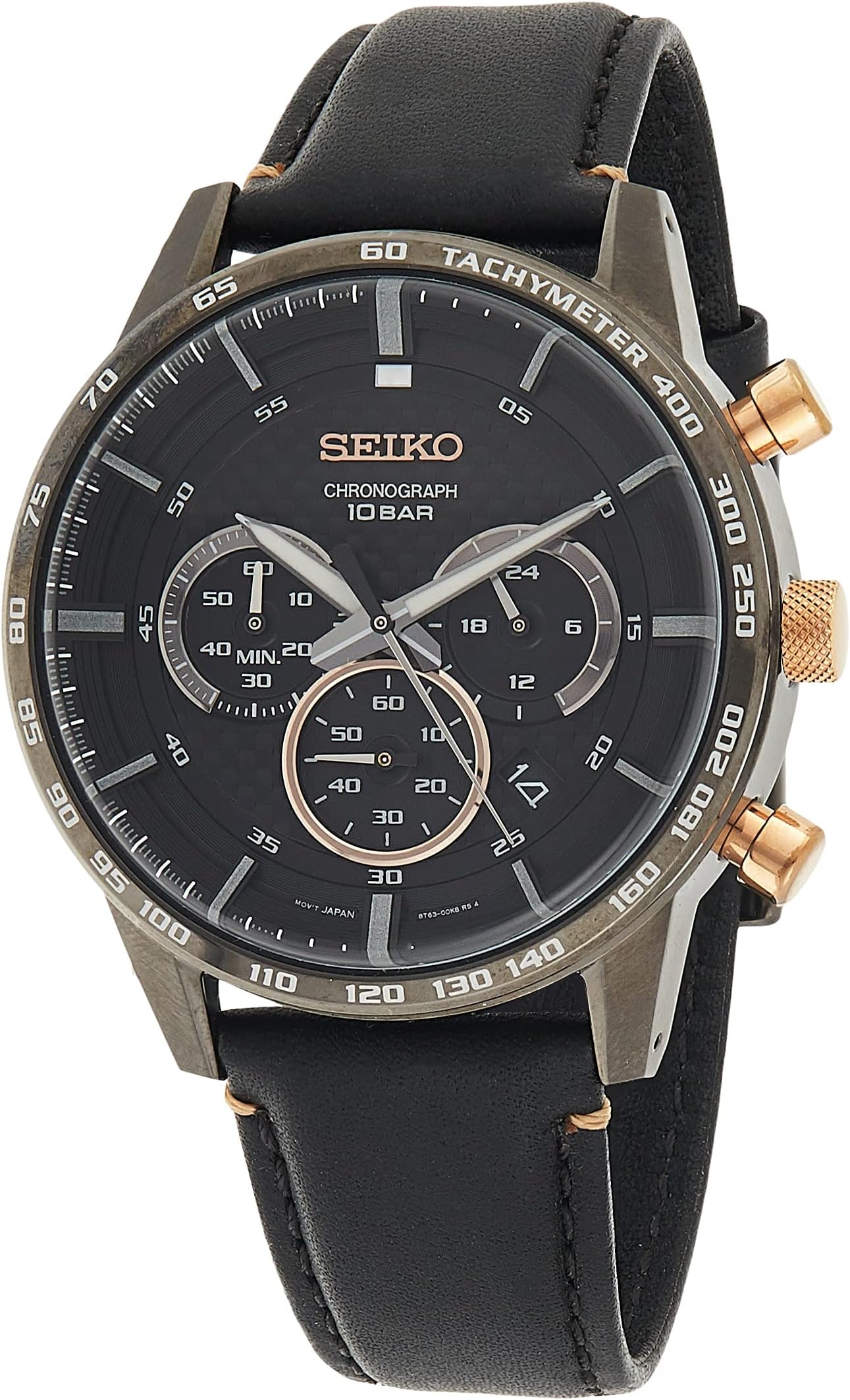 Seiko Analog Black Dial Men's Watch-SSB361P1