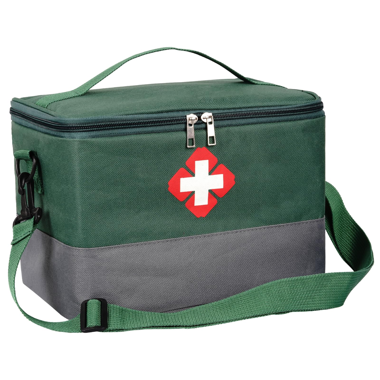 Dokeno Medica Borsa Farmaci Infermiere A Doppio Strato Con Mini Pochette - Organizzatore Per Medicinali E Pronto Soccorso Da Viaggio E Casa - Nylon Resistente - 2