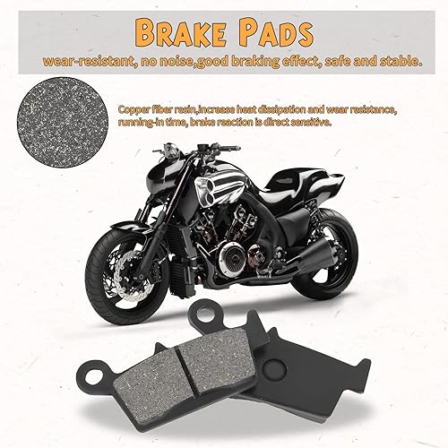 Miniatura 6 de Road Passion Pastillas de freno delanteras y traseras para Suzuki DRZ400 DR-Z 400 2000-2009/ DRZ400SM 2005-2009/ RM125 RM250 Honda XR650L 1993-2016/