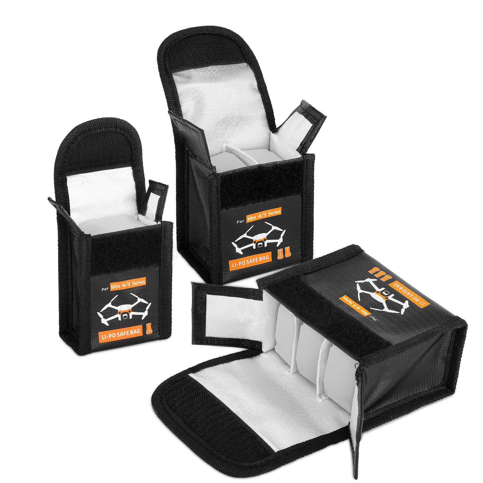 Mini 4 Pro/Mini 3 Pro Lipo - Bolsa segura para batería, protección ignífuga para DJI Mini 3/Mini 4 Pro/Mini 3 Pro (para 3 baterías, 1 unidad)