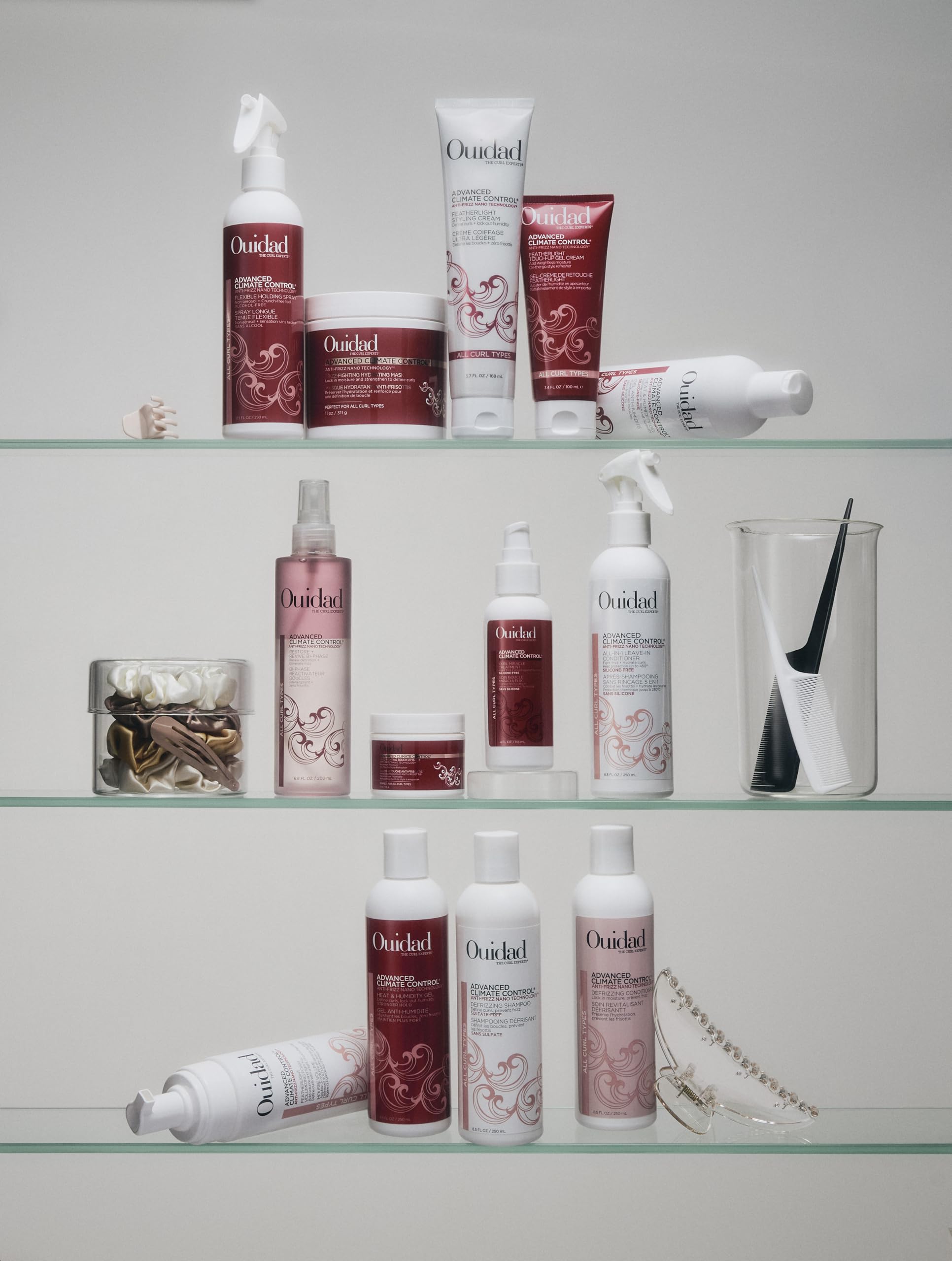 Ouidad Advanced Climate Control Curl Miracle Treatment, Heat Protection & UV Defense, No Heat Required for Glass-like Curls, For All Hair Types, 4 Fl Oz