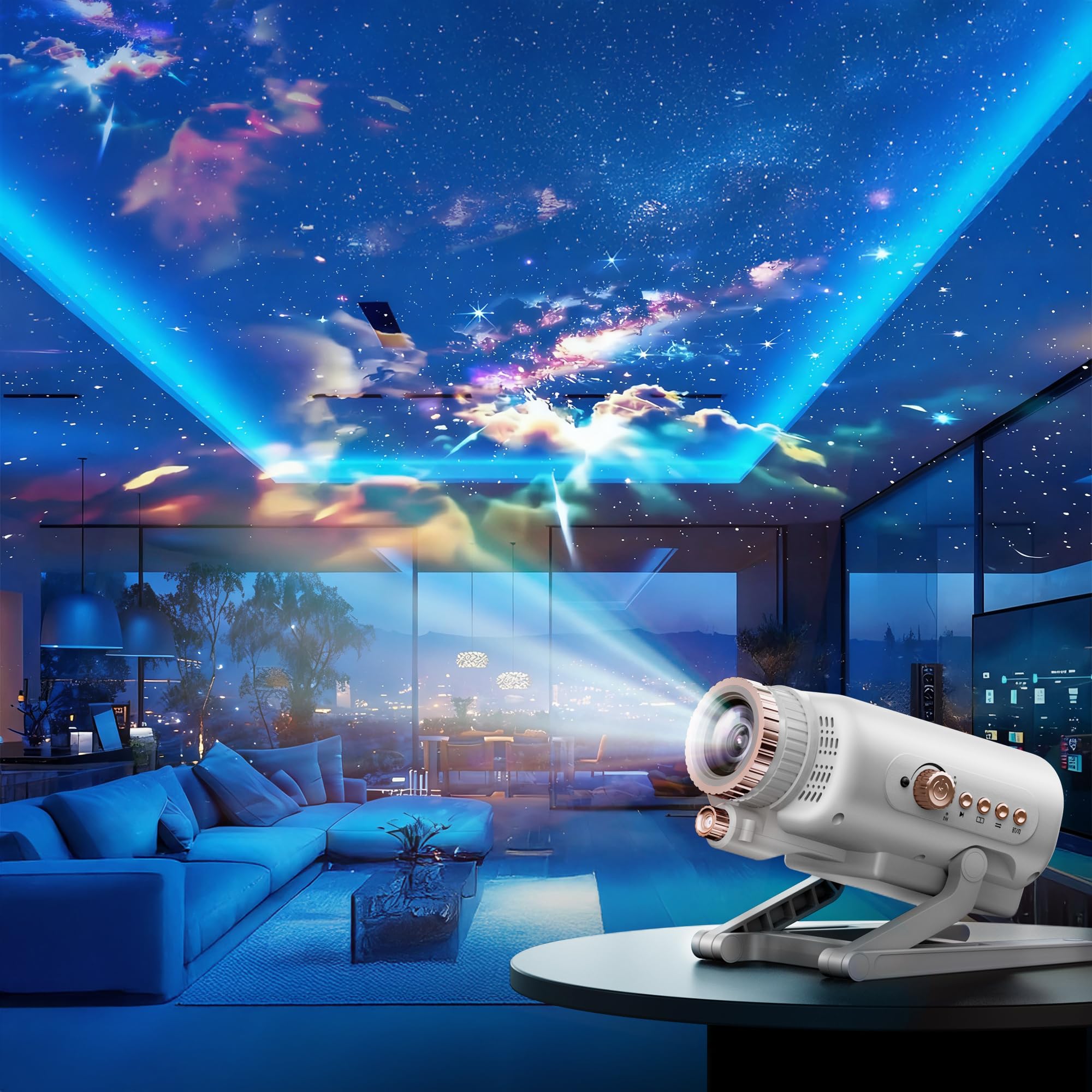 Photo 1 of Homelist 3D Galaxy Sleep Aid Projector Light for Kids & Adults with White Noise & Bluetooth Speaker, 60 Scenes Star Projector Night Light for Bedroom Relaxation, Party, Birthday, Christmas, White