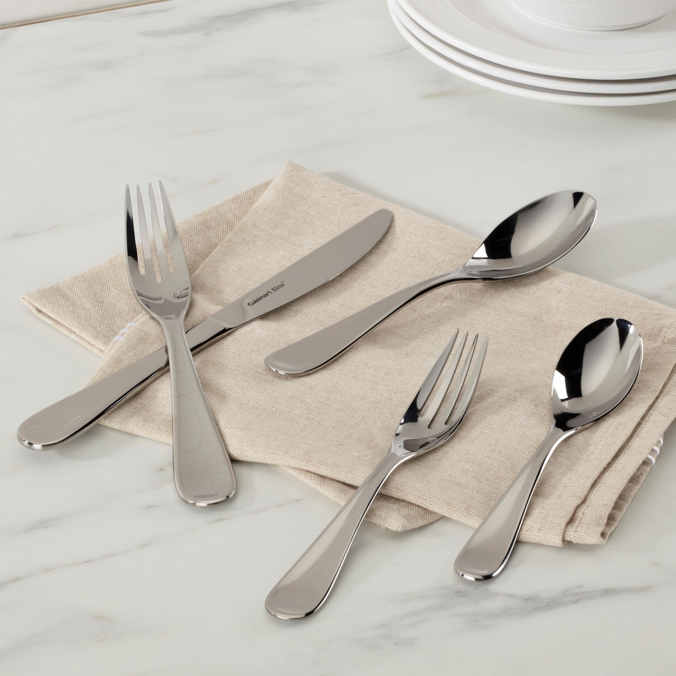 Cuisinart Flatware Elite Maree Collection, Silver, CFE-MA20 — Amazon image 3