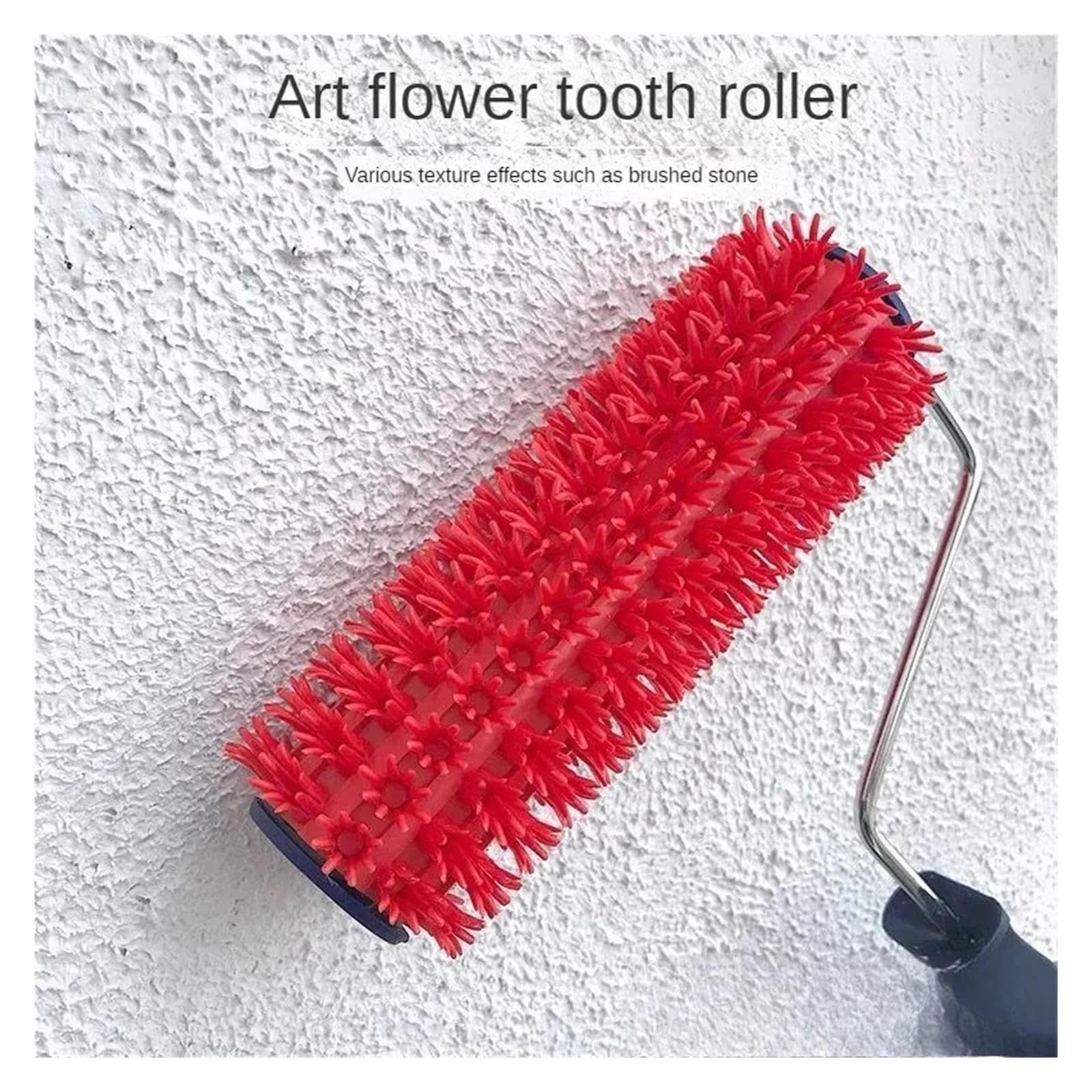 Rodillos De Pintura Texturizados Rodillo de pintura artística con dientes de flores.