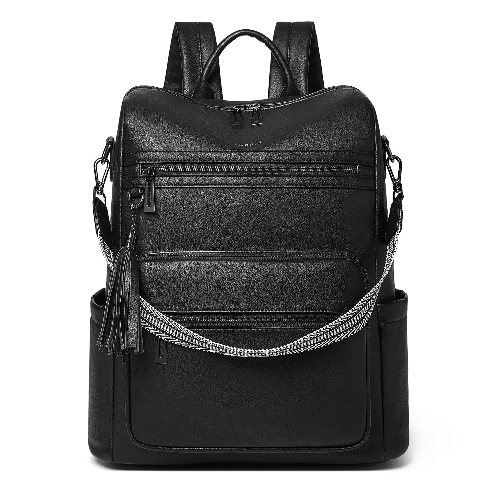 Shrrie 15.6 inch Laptop Backpack for Women,Large Leather Backpack Purse,Travel,Carry on,Water Resistant Casual Laptop Backpacks,College Backpack,Work