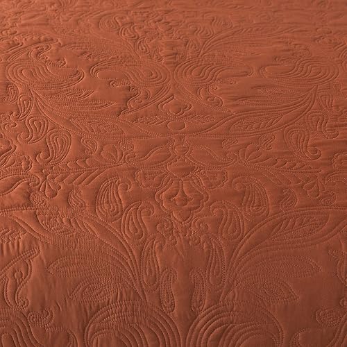 Miniatura 8 de HoneiLife - Colcha bordada tamaño King - Juego de edredón de microfibra de 3 piezas, colchas ligeras, cubrecamas reversibles, funda de cama retro,