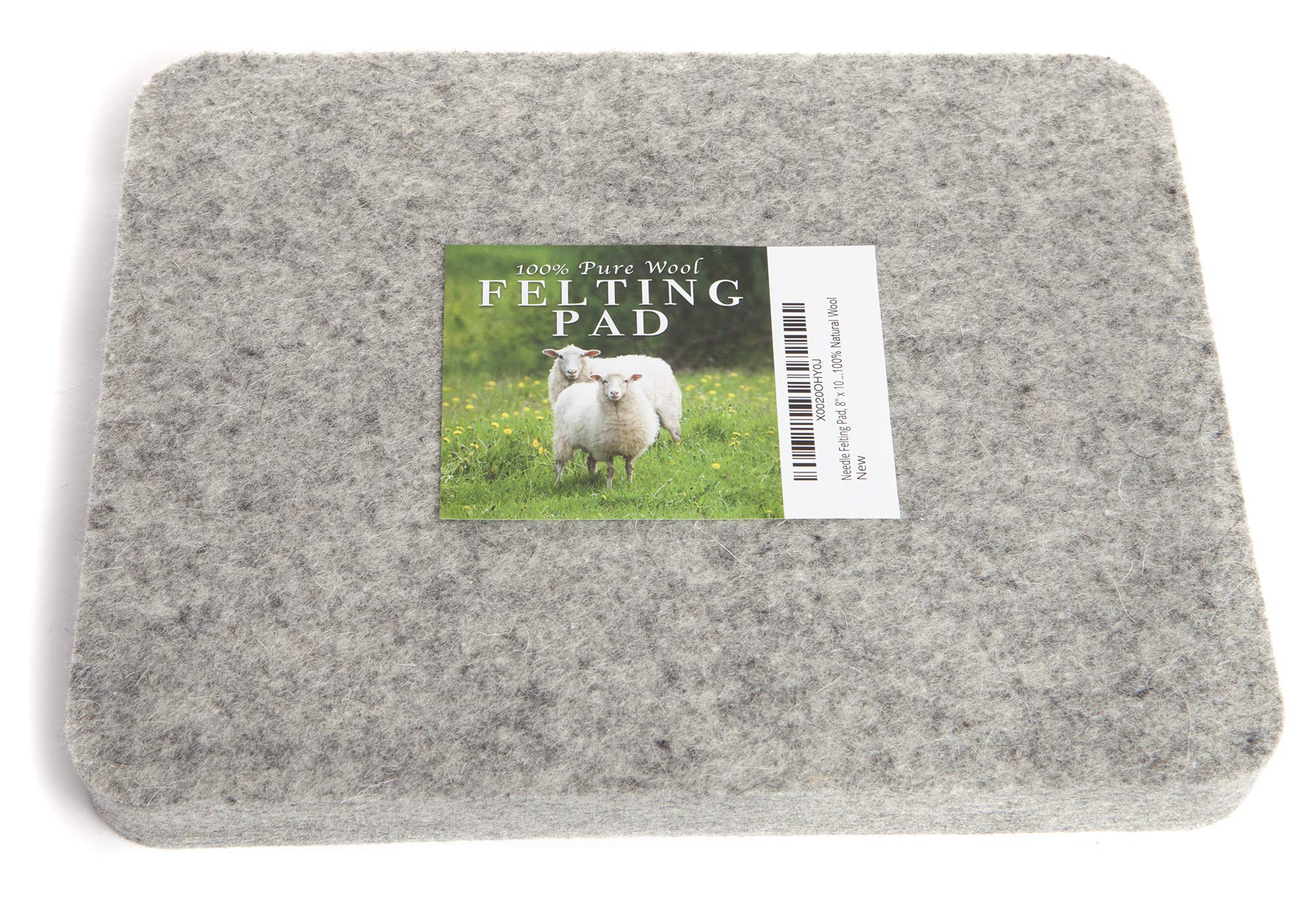 Desert Breeze DistributingMade in USA, Needle Felting Pad, 8 x 10 x 1 inch, 100% Natural Wool, Firm, for Precision Felting