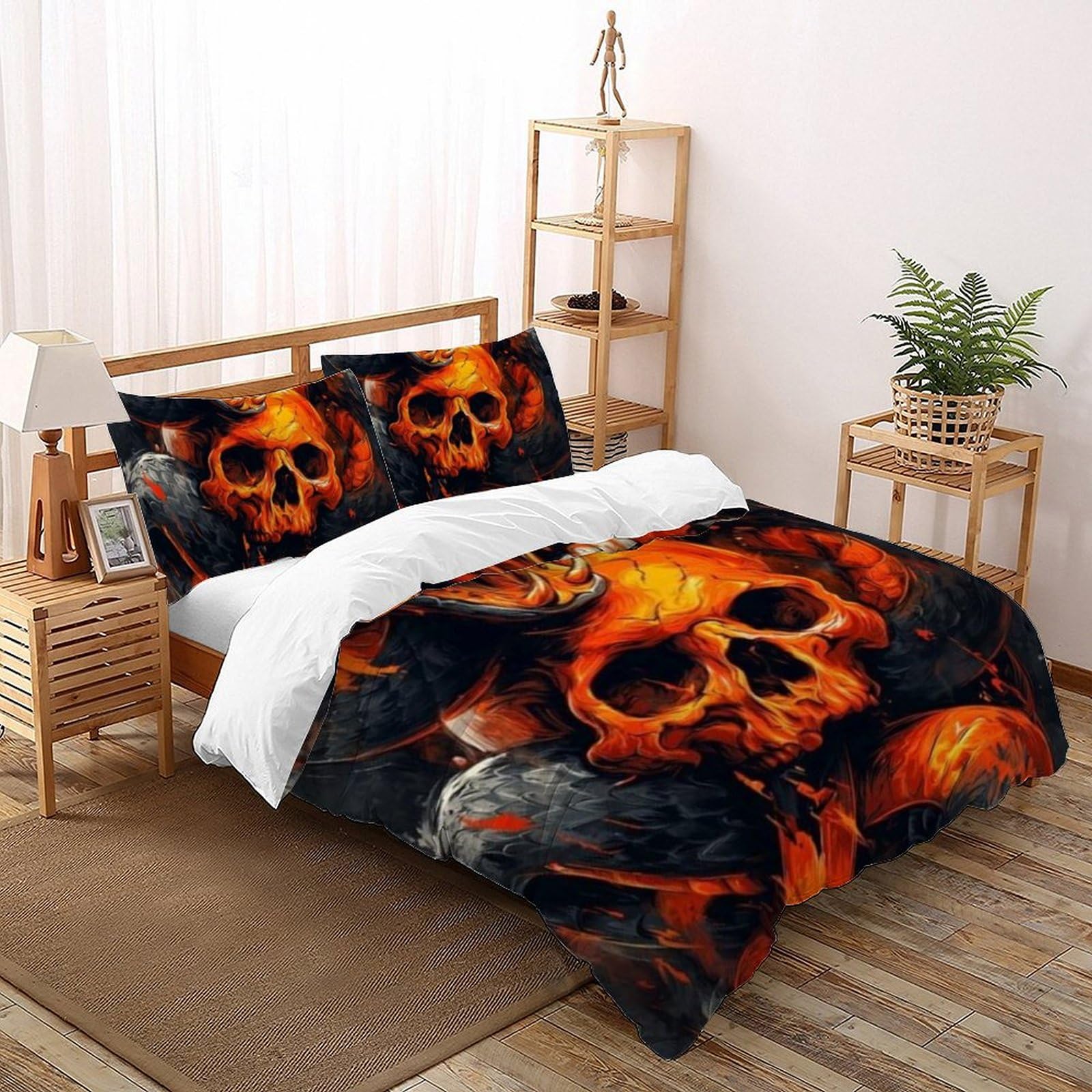 Housse de couette python imprimé 3D hypoallergénique en microfibre douce pour enfants