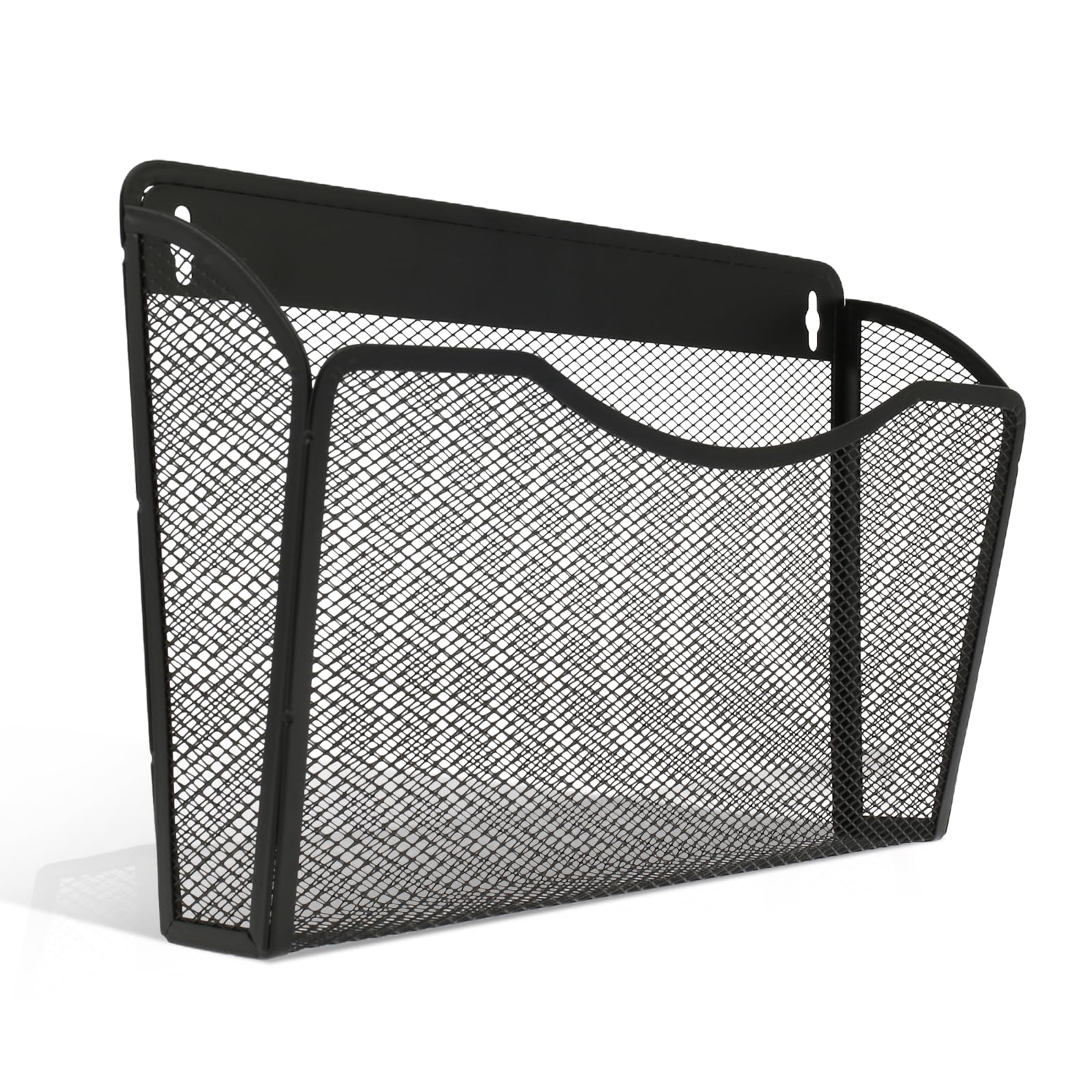 NIHUIFDPY Magnetic File Holder, Carbon Steel, Black, 33.5x22cm, A4 Papers, Letters, Documents, Office, Home, School