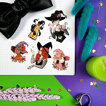 Amazon.com: BulbaCraft Witch Stickers, Witchy Stickers
