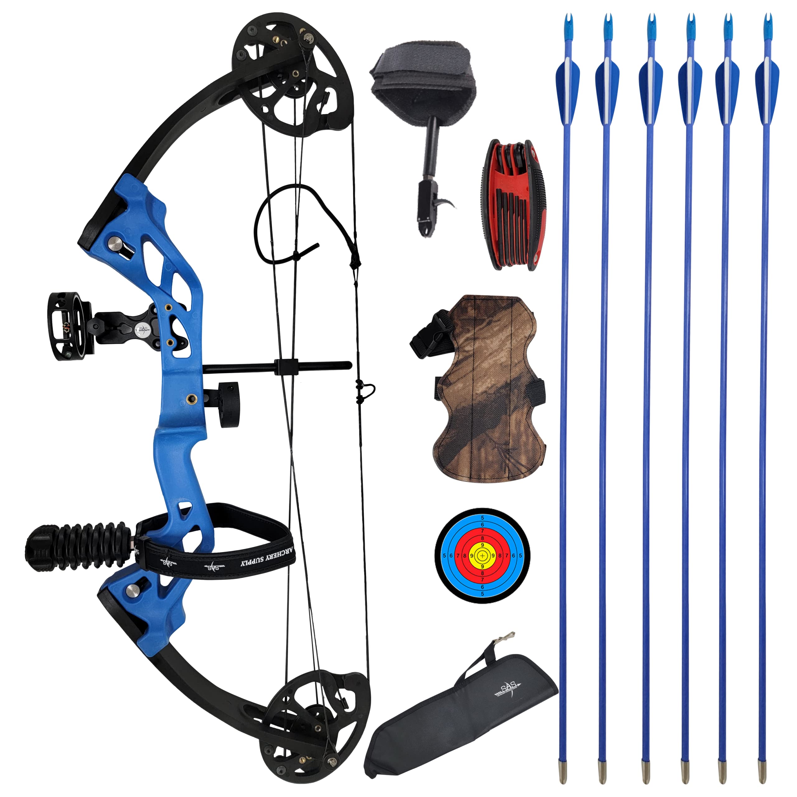 Amazon.com : SAS Hero Junior Youth Compound Bow Package 10 