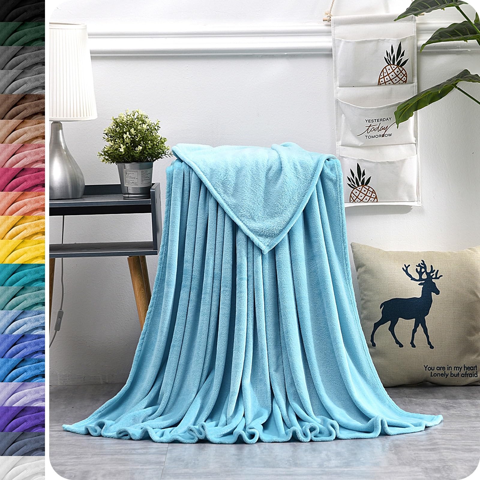 Couverture de lit chaude en flanelle pour ne plus avoir froid au salon