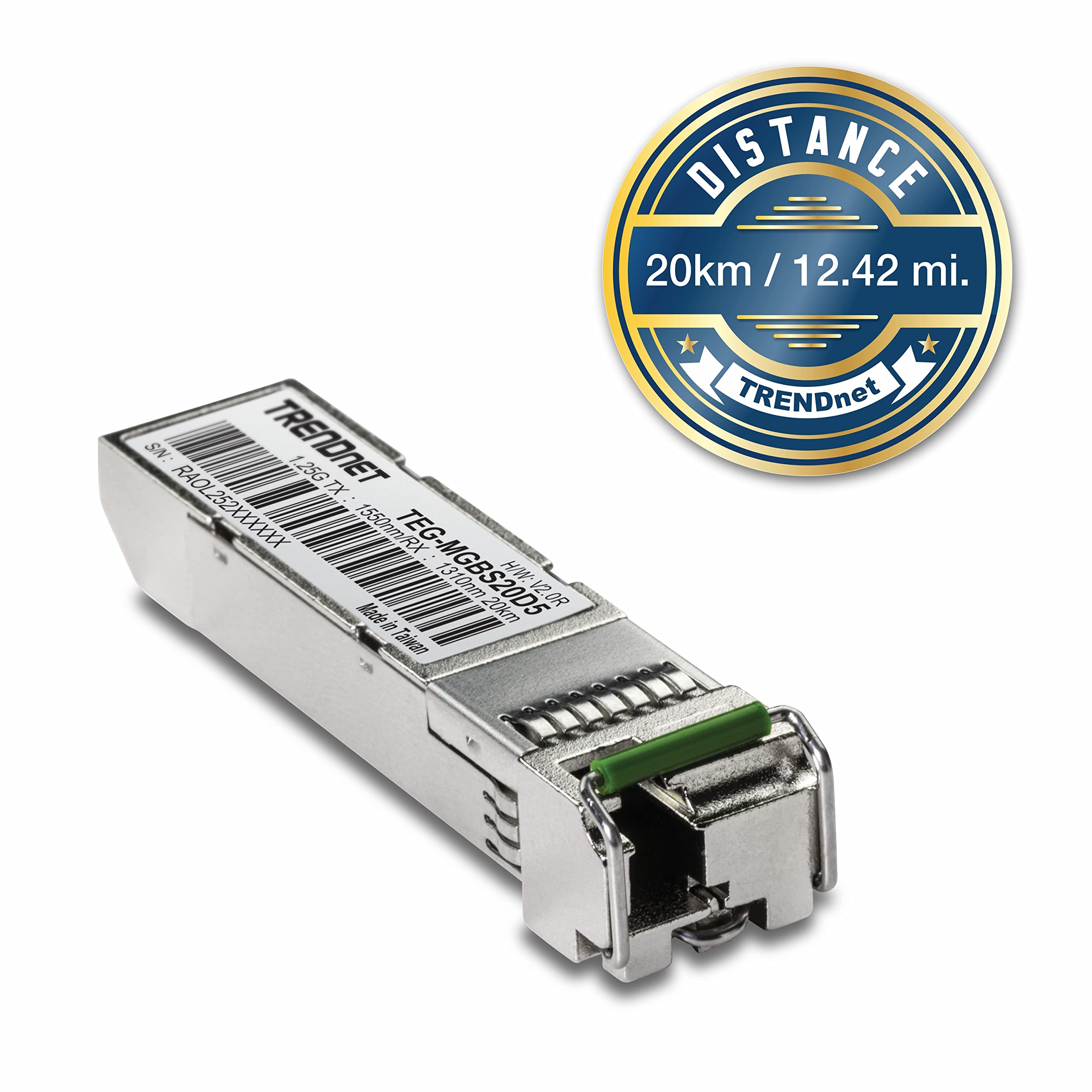 Trendnet TEG-MGBS20D5 modulo del ricetrasmettitore di rete Fibra ottica 1000 Mbit/s SFP
