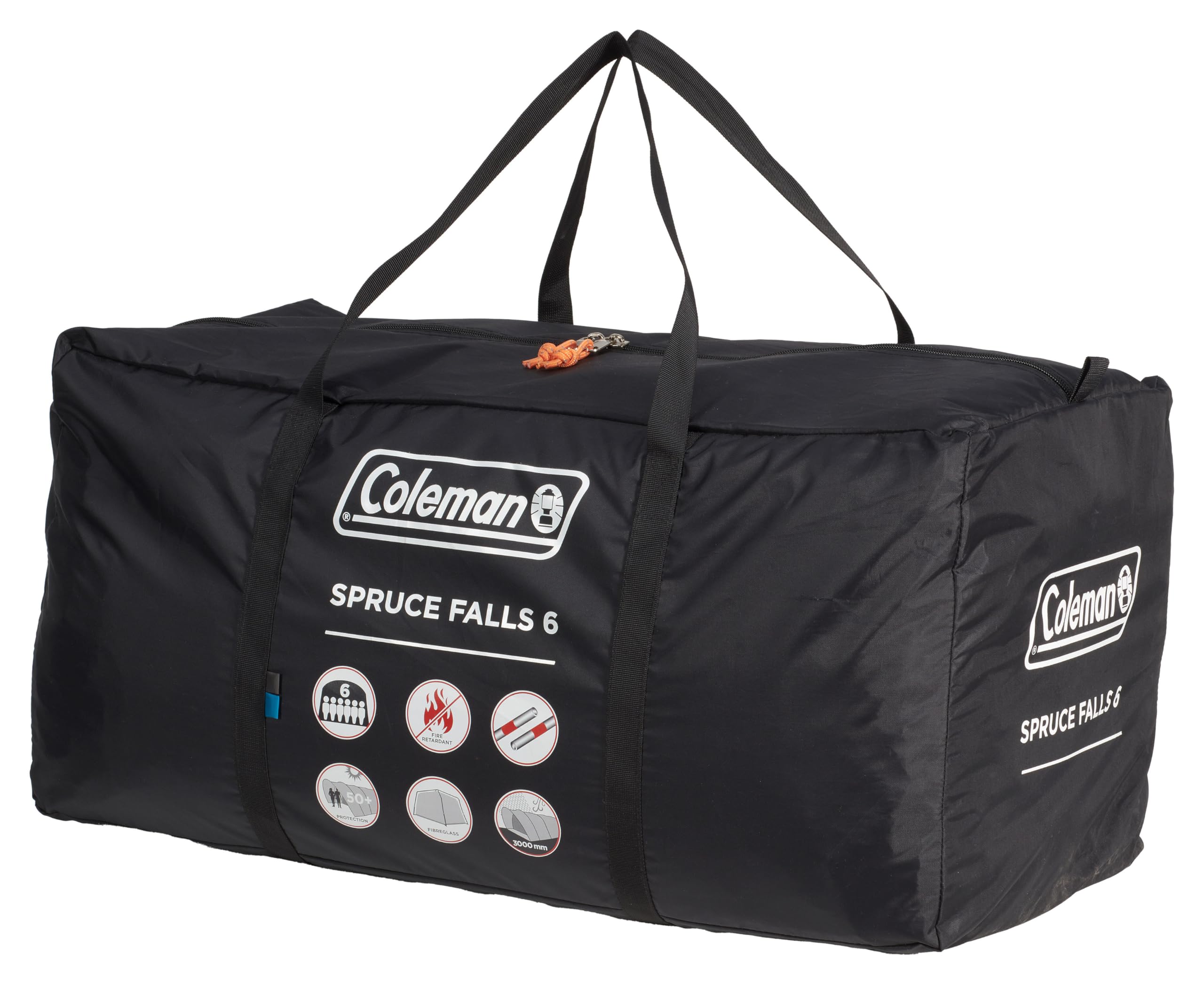 Coleman Spruce Falls 4 Tent | 4 Man Vis-a-Vis Family Tent with 2 opposite XXL size Bedrooms and Living area | 4 Person Camping Tent | 3000mm Waterproof | Sewn-in Groundsheet