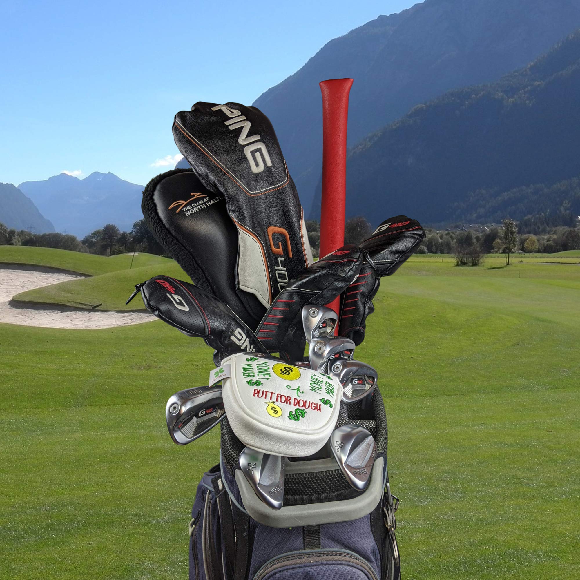 Foretra WeiÃŸ Putterhaube - Golfschlägerhaube mit Magnetverschluss - PU-Leder - Exklusives Stickmuster - Scotty Cameron, Odyssey, Taylormade, Ping