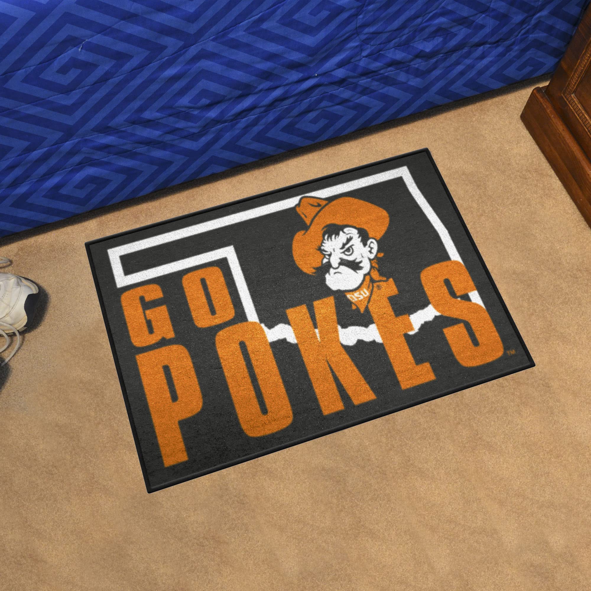 FANMATS 33414 Oklahoma State University Starter Mat Accent Rug - 19in. x 30in. Slogan Starter Mat
