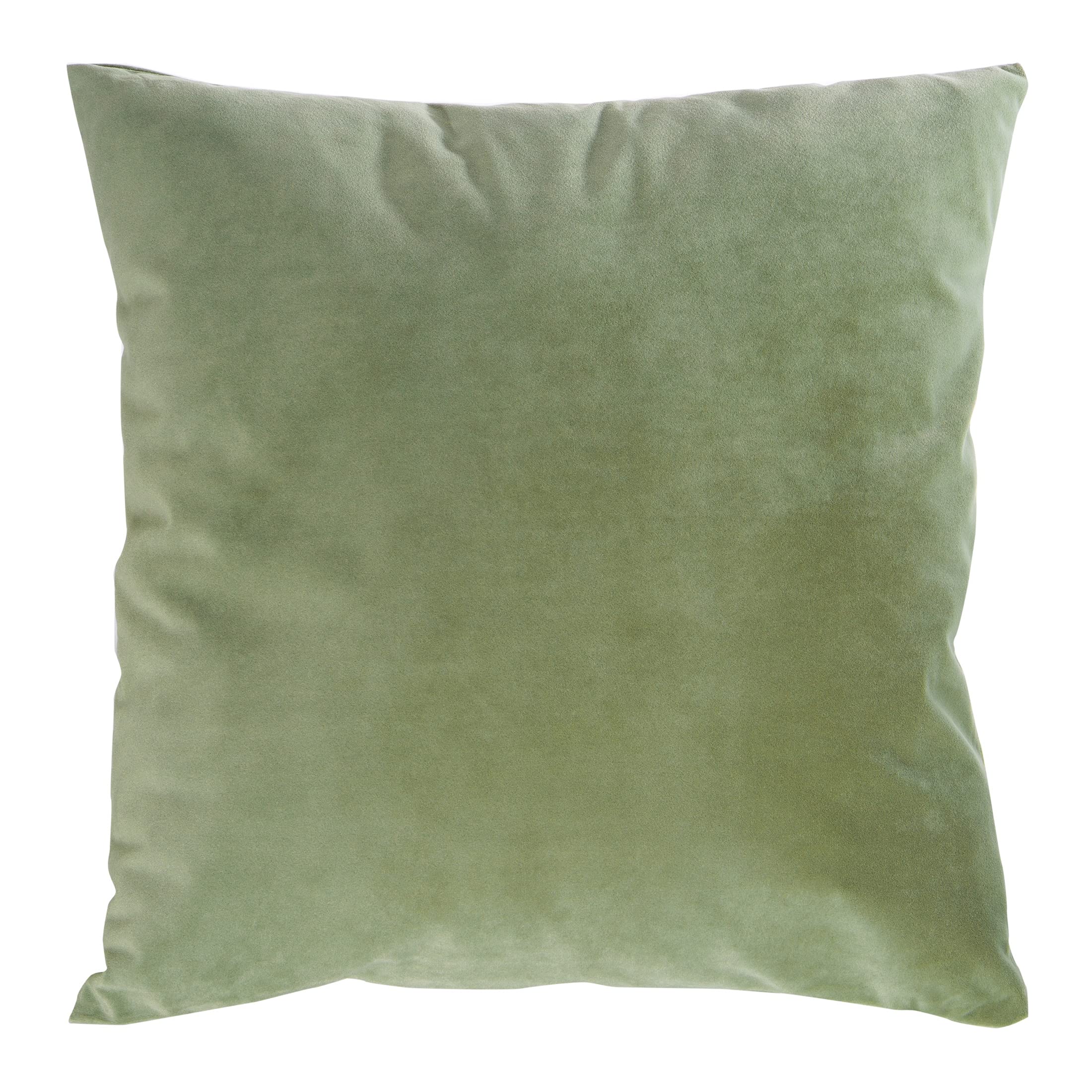 Eurofirany Velvet Kristi Cushion Cover Sofa Cushion Decorative Cushion 1 Piece 45 x 45 cm (Green), 45 x 45 cm (Pack of 1)