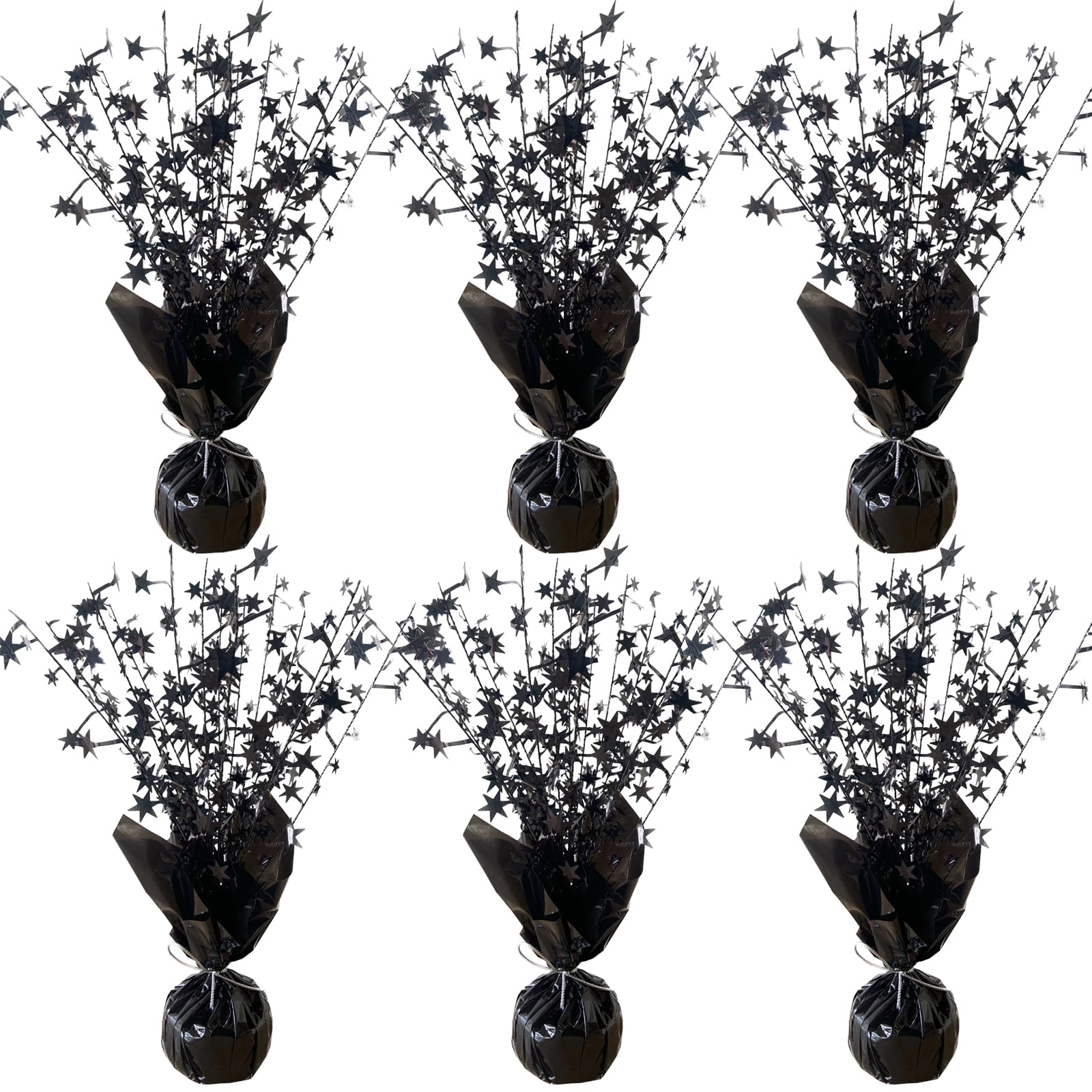 6 Pack Metallic Foil Spray Centerpiece