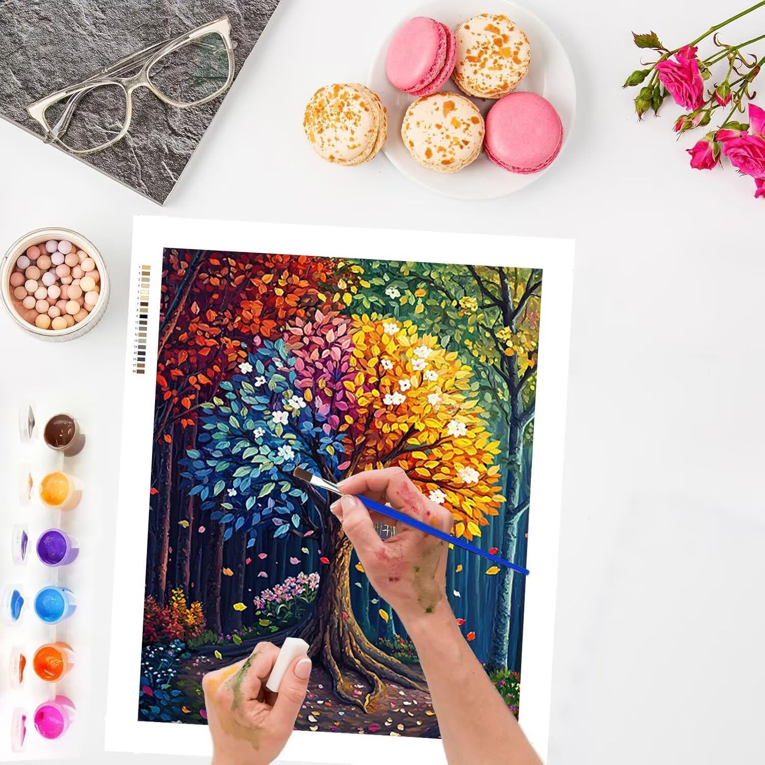 Arbre des quatre saisons Peinture Numero Adulte Kits, 60x80cm m-929