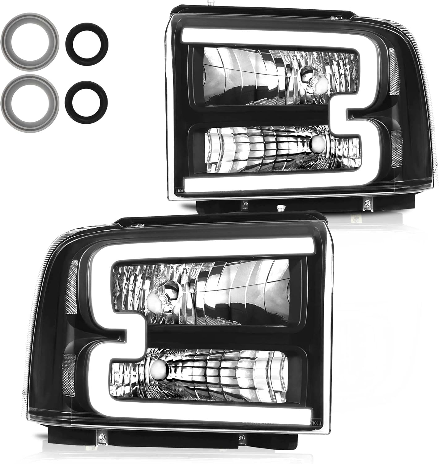 Bincmay Halogen Headlight Assembly Led Day Running Light