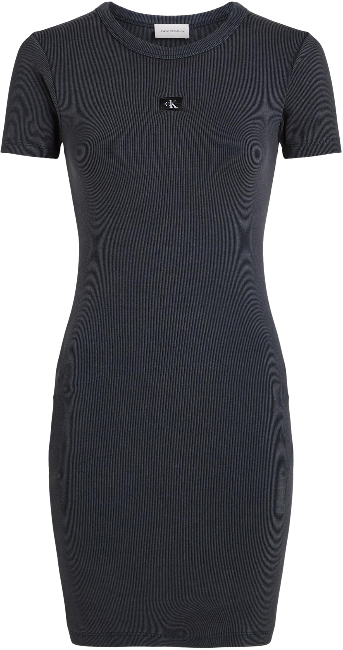 Calvin Klein Sukienka Bodycon Kobiety Washed Woven Label Rib Dress J20j225265