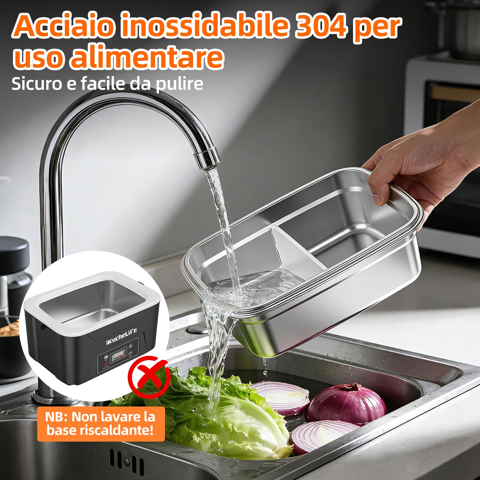 Scaldavivande Elettrico Portatile per Adulti con Batteria, 1200ML Lunch Box elettrico con Posate in acciaio inox e Borsa Termica, a Prova di Perdite per Auto, Camion e Ufficio